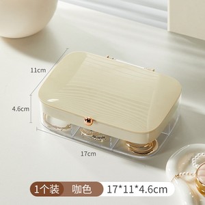 Organizador de Joyas Multifuncional de Diseño Moderno, Doble Capa, Portátil, de Plástico, para Anillos, Aretes y Collares, Venta al Por Mayor - Product Image 4