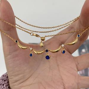 Collier en argent sterling S925 avec zirconium violet glacé français étincelant, pendentif ovale en forme d'œuf de pigeon, collier tendance - Product Image 3