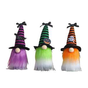 Nouveau transfrontalier 20.23 millions jour saint Mini chapeau de sorcière tricolore fantôme Halloween matériau en tissu écologique poupée adulte - Product Image 5