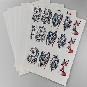 Stiker tato sementara DIY kustom kertas Transfer tato meja cetak bening sementara tahan lama menyala - Product Image 3