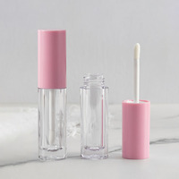 Tubos de Brillo Labial con Tapa de Rosca, Diseño Cuadrado, Plástico, 6.5ml, Aplicador de Brocha Gruesa, Brillo Labial Voluminoso con Colorete Líquido