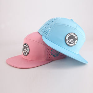 قبعة سناب باك مخصصة بتصميم خاص وشعارك الخاص، قبعة رياضية بـ 7 ألواح وحافة مسطحة، مصنوعة من البوليستر عالي الجودة للجنسين - Product Image 2