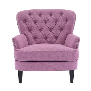 Modern Upholstered Lounge Chair with Nailhead Trim Solid Wood Legs Adjustable Height <b>Waterproof</b> & Eco-Friendly Wing <b>Back</b> Design - Product Image 2