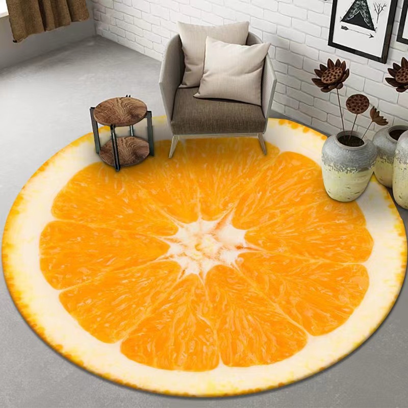 Alfombra Irregular con Dibujos Animados de Frutas para Dormitorio, Felpudo PARA EL Hogar, Alfombrilla Antideslizante Absorbente para Baño