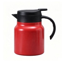 Carafe isotherme en acier inoxydable 316, grande capacité 1L, pour thé et café, avec poignée et infuseur à thé, bouilloire à eau