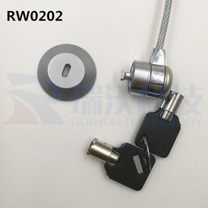 RuiWor RW0202 <strong>Laptop</strong> Anti Theft <strong>Lock</strong> Stainless Steel Wire with Transparent PVC Cover <strong>Lock</strong> Go with Port Sticker Base - Product Image 3