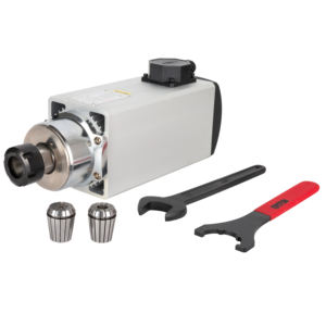 Moteur de broche CNC haute vitesse 5KW ER32 18000RPM 220V 380V refroidi par air à bride carrée pour routeur CNC - Product Image 1