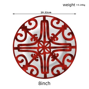 Classic Bone China Tableware Set Floral Arrangement <b>Red</b> <b>Paper</b>-Cut Art Home Decors Dinnerware Cups and Saucer for Home Use - Product Image 4