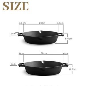 Olla <span class=keywords><strong>de</strong></span> Hierro Fundido para Cocina <span class=keywords><strong>de</strong></span> <span class=keywords><strong>Camping</strong></span>, Apta para Horno, 26cm 30cm, Sartenes <span class=keywords><strong>de</strong></span> Hierro Fundido, Sartén para Paella - Product Image 2