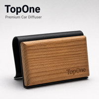 Diffuseur de parfum pour voiture en bois avec logo personnalisé, clip invisible pour pare-soleil, désodorisant longue durée, arôme naturel pour l'intérieur du véhicule
