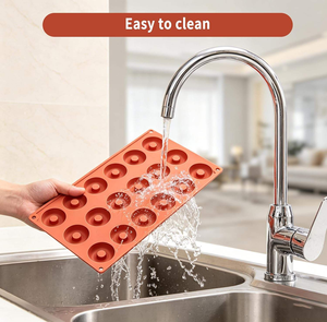 <span class=keywords><strong>Molde</strong></span> de Silicona para Hornear <span class=keywords><strong>Donuts</strong></span>, Libre de BPA, Reutilizable, para Chocolate y Galletas <span class=keywords><strong>Caseros</strong></span> - Product Image 4