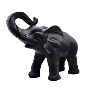 Resin art and crafts suppliers handpainted animal sculpture office opening gift elephant statues art decorations