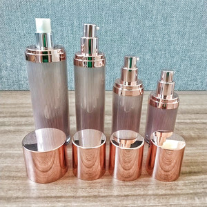 Lọ Bơm Không Khí Huyết Thanh Acrylic Hình Trụ Tròn Màu Vàng Hồng Và Lọ Mẫu Mỹ Phẩm 30g50g Có Lưới - Product Image 5