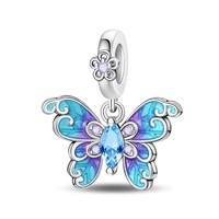 Breloques personnalisées en argent sterling 925, thème voyage (passeport, valise, avion, globe terrestre), avec perles et zircon, pour bracelet DIY, cadeau de bijoux, compatible avec les modèles originaux
