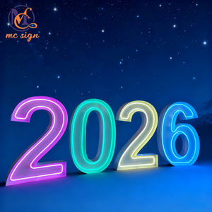 Letras y Números de Neón RGB de Metal Gigantes de 3 y 4 Pies con Diseño Gratuito para Decoración de Bodas, Graduaciones, Celebraciones y Alquiler para Fiestas - Product Image 2