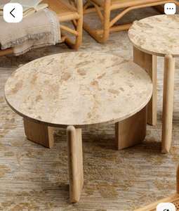 Nouvelle table basse de forme ronde de meilleure qualité noire faite à la main avec la collection de table en métal de marbre prix de gros - Product Image 2