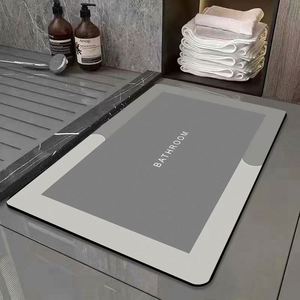 Quick Dry Fast-<b>Absorbing</b> Anti-Slip <b>Bath</b> Set Modern Diatomite for Home and Hotel Use Fast-Drying Bathroom <b>Mat</b> - Product Image 4