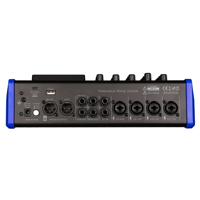Console de mixage audio numérique professionnelle 4 canaux avec Bluetooth, MP3, USB OTG, alimentation fantôme 48V, écran LCD 2,8 pouces, égaliseur 7 bandes, en métal, pour scène, bar, karaoké