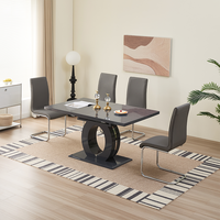 Meubles de salle à manger pas cher jambes en bois en cuir rembourrés chaises de salle à manger moderne