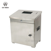 Caixa de Distribuição Elétrica em Aço Inoxidável com Parafusos de Elevação, Caixa Metálica para Montagem em Parede, Caixa à Prova d'Água
