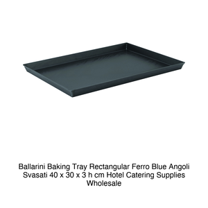 Rectangular Blue Steel <b>Baking</b> Tray 40 × 30 × 3 h cm, Flared Corners Ballarini - Product Image 2