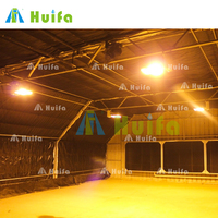 Huifa Commerciële Enkelspannings Landbouwkas Kit Zware Aluminium Frame PE Folie + Lichtdeprivatiegordijnen
