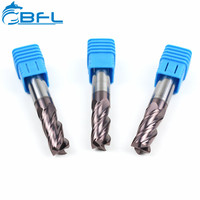 Fresa de carburo BFL de 4 filos, fresa plana HRC55, herramienta de corte para fresado