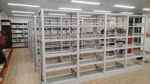 Su misura doppia faccia moderne <span class=keywords><strong>librerie</strong></span> in acciaio e legno biblioteca mobili per scuole di <span class=keywords><strong>ufficio</strong></span> <span class=keywords><strong>librerie</strong></span> e ospedali - Product Image 5
