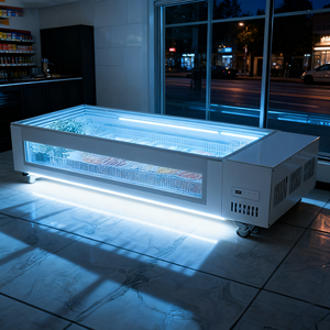 Open <span class=keywords><strong>Spray</strong></span> Seafood Display Réfrigérateur Poisson Glace Compteur Commercial Viande Réfrigérateur Comptoir Poisson Affichage Réfrigérateur - Product Image 6