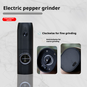 Juego de molinillos de pimienta con base de carga y luz LED, grosor ajustable, automático, para sal marina, especias y hierbas - Product Image 3