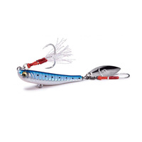 Leurre de pêche 30g, lame métallique rotative, appât spinner spoon 62mm, jig, leurres durs coulants, accessoires de pêche