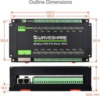 Módulo de Relé Ethernet de 16 Canales Aismartlink, Protocolo Modbus RTU/Modbus TCP, Puerto Ethernet, Varios Circuitos de Aislamiento y Protección