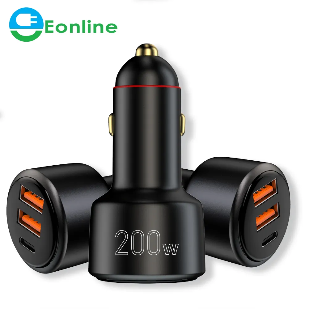 Eonlined Uv 200W Autolader Sigaret Socket Led Type-C Pd 35W Usb 100W Snel Opladen 4.0 Voor Iphone Oppo Samsung Huawei Xiaomi