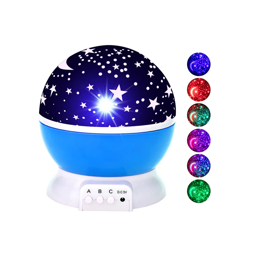 Amazon Unique Gift Nebula Star Projector 360 Degree Rotation 4 LED Bulbs 12 Light Color Changing Star Night Light with USB Cable