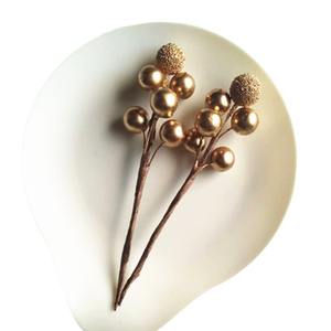 <span class=keywords><strong>Oro</strong></span> argento perle di vetro mazzi di frutta scatola di caramelle di nozze accessori simulato bacca d'<span class=keywords><strong>oro</strong></span> bacca piccola frutta dorata mazzetto - Product Image 5