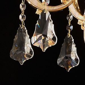 Lámpara de Techo Colgante de Cristal con Borlas, Decoración para Salón, Lámpara de Techo Dúplex para Techos Altos, Araña de Cristal con Forma de Tulipán - Product Image 3
