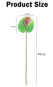 Fleur artificielle Anthurium à tige unique, imprimée en 3D, effet toucher réel, vente en gros directe usine pour mariages, banquets, maisons et hôtels - Product Image 5
