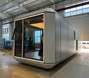 Fabriqué en usine Space Pod Capsule House Sky Lit Intérieur Panoramique Verre Smart Home Intégration - Product Image 4