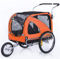 Poussette pour Animal de compagnie, voiturette de jogging grande taille pour 2 chiens, poussette respirante d'animaux avec 4 roues et espace de rangement pour Animal de compagnie
