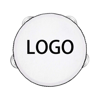 Wholesale Hand Held Birch Tambourine Drum 6 Inch Metal Jingles Bell Percussion Gift Musical Educational Drum Instrument for Kids