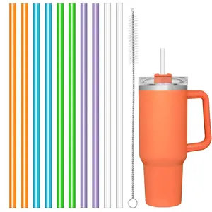 10mm Hard Plastic Straws 12in Replacement Straws Reusable for Stanley Tumbler Cup 40oz