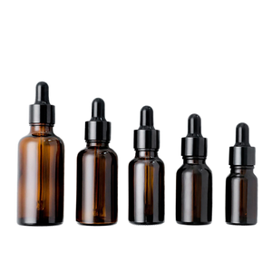 Brown Glass Essential Oil <b>Dropper</b> <b>Bottle</b> for Skin Care Cream Screen Printing 5ml-3oz Sizes Available - Product Image 1