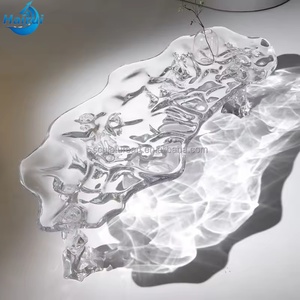 Meubles de luxe en résine transparente sur mesure, table à manger en cristal artificiel moderne, ornement artisanal, sculpture en résine époxy - Product Image 2