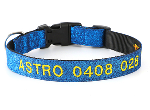 Collari <span class=keywords><strong>per</strong></span> <span class=keywords><strong>Cani</strong></span> di Lusso in Nylon e Poliestere <span class=keywords><strong>con</strong></span> Nome Personalizzato, Sgancio Rapido, Nastri Luminosi, Fibbia alla Moda - Product Image 4