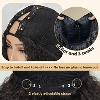 Perruques Synthétiques X-TRESS 20 Pouces V-Partie Classiques Bouclées Printanières Volumineuses pour Femmes Noires Crépues et Longues