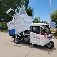Tricycle électrique de collecte de déchets avec benne hydraulique et cabine fermée, véhicule de transfert de déchets sanitaire, fourni directement par l'usine