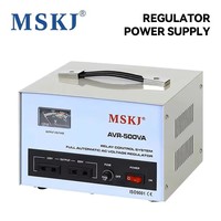 Stabilisateur électronique monophasé MSKJ AVR-500VA, entrée 160-260V, sortie 220V avec protection contre les surtensions, les sous-tensions et les surcharges