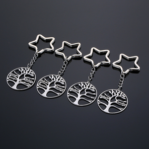 Portachiavi portachiavi con ciondolo albero della vita in acciaio inossidabile nome personalizzato - Product Image 1