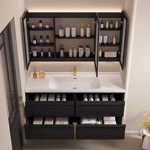 Gabinete montado en la pared flotante listo para usar, moderno, modular, alto e impermeable, personalizado con espejo de gabinete de Hotel 2024 - Product Image 3