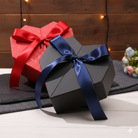 ZNZB005 Boîte cadeau ronde en velours de luxe personnalisée avec ruban gaufré, fleurs séchées, chocolat, savon artisanal, rigide et recyclable